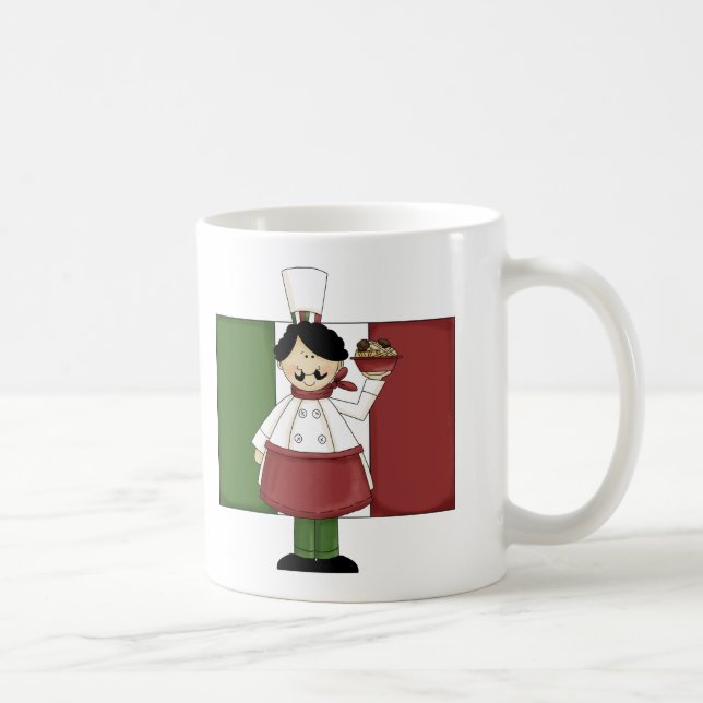 Taza De Café Chef italiano - Personalizable (Derecha)