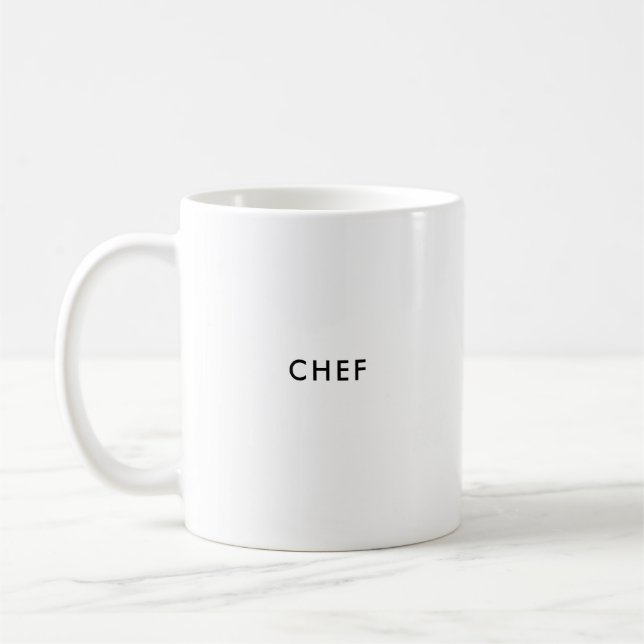 Taza De Café Chef | Jefe | Personalizado Café francés (Izquierda)