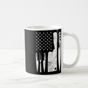 Taza De Café Chef Knife Patriótico Pascua Bandera Estadounidens