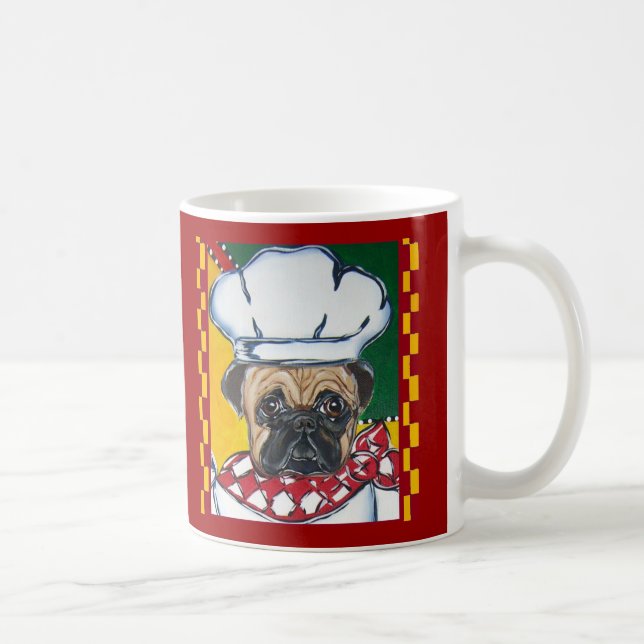 Taza De Café Chef Pug (Derecha)