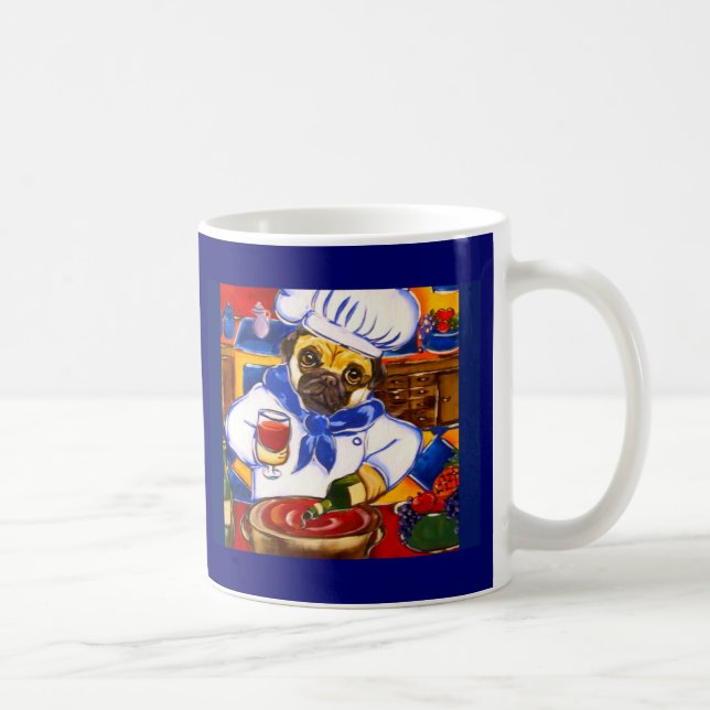 Taza De Café Chef Pug (Derecha)