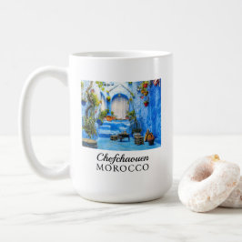 Taza De Café Chefchaouen Ciudad Azul Marruecos Pintura de petró