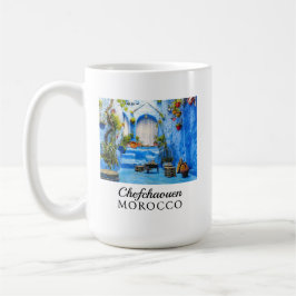 Taza De Café Chefchaouen Ciudad Azul Marruecos Pintura de petró