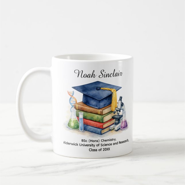 Taza De Café 🎓Chemist’s Triumph Graduation Mug (Izquierda)