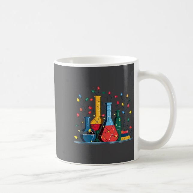 Taza De Café Chemistry Christmas Lights Lover Chemist Science L (Derecha)