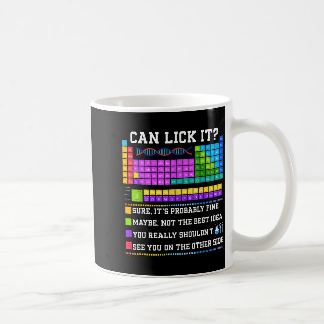 Taza De Café Chemistry Elements Teacher Can I Lick It Periodic  (Derecha)