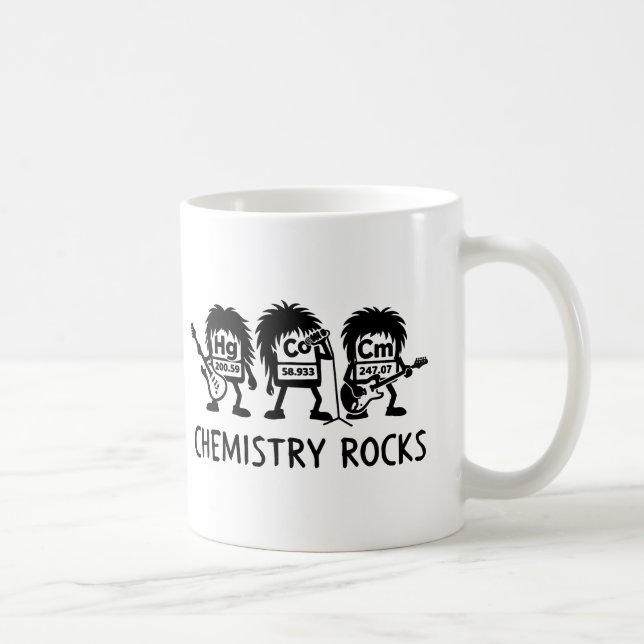 Taza De Café Chemistry Rocks Science Rock Band (Derecha)