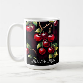Taza De Café Cherries Rojas Retro