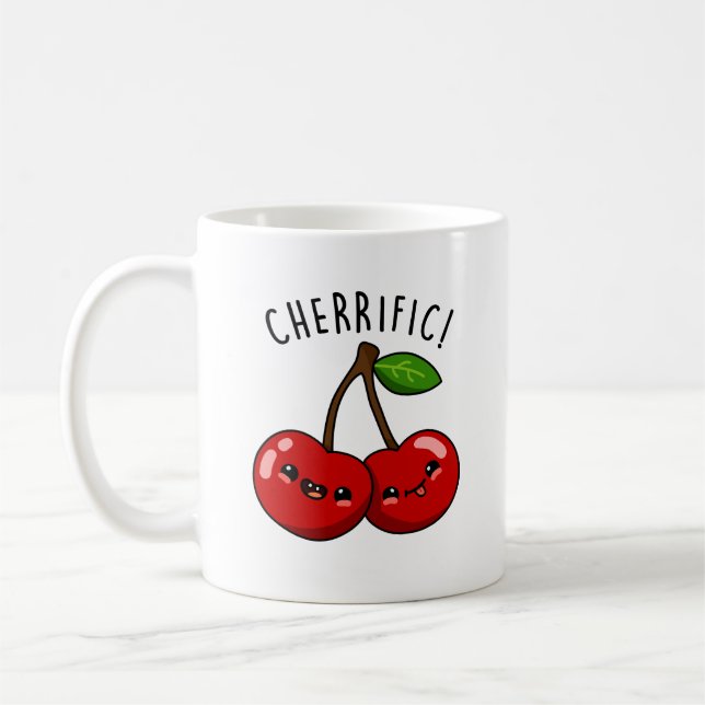 Taza De Café Cherrific Funny Red Cherry Pun (Izquierda)