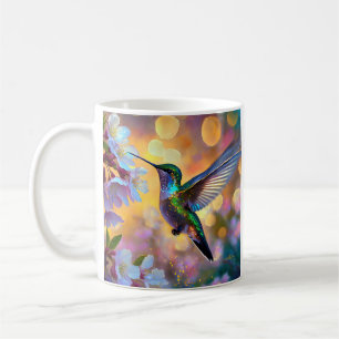 Taza De Café Cherry Blossom Fantasy Hummingbird