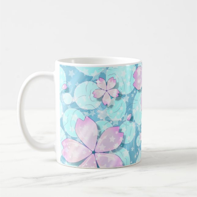 Taza De Café Cherry Blossom Japanese Kawaii Pond (Izquierda)