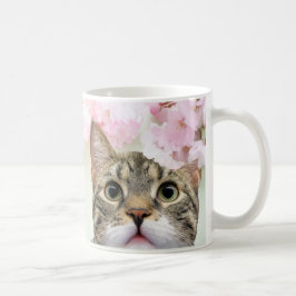 Taza De Café Cherry Blossom Princess Japanese With Cat