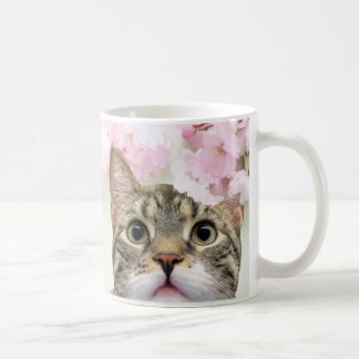 Taza De Café Cherry Blossom Princess Japanese With Cat