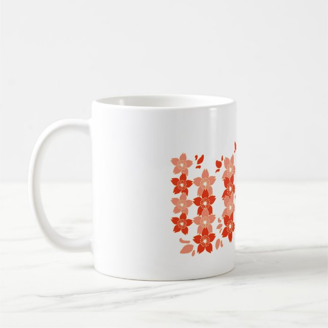 Taza De Café Cherry Blossom Red Pink (Izquierda)