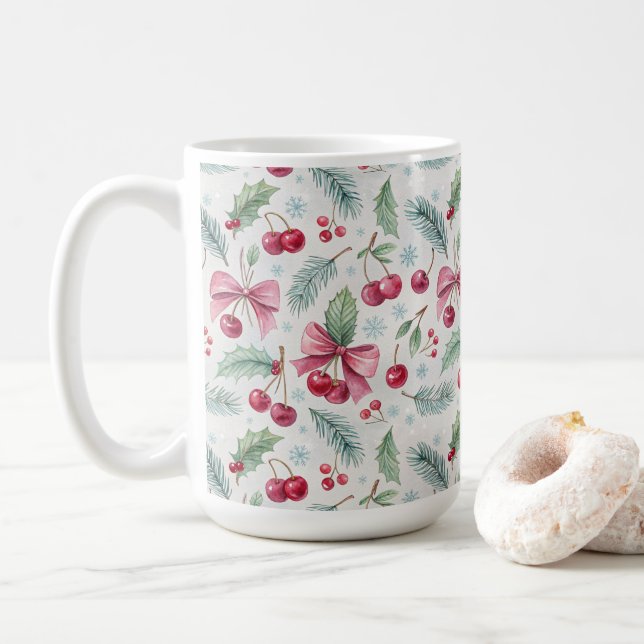 Taza De Café Cherry Christmas (Con donut)