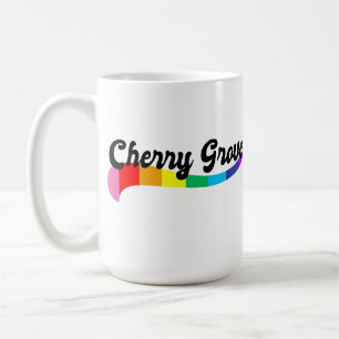 Taza De Café Cherry Grove Fire Island NY logo arcoíris LGBTQ 