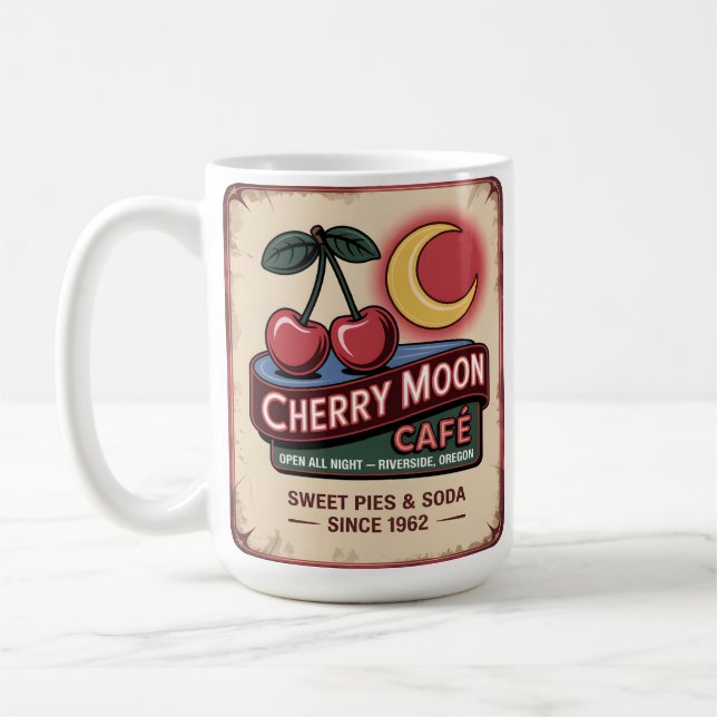 Taza De Café Cherry Moon Café (Izquierda)