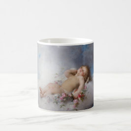 Taza De Café Cherub durmiente (Putto) (por Léon Bazille Perraul