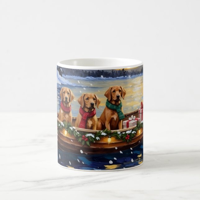 Taza De Café Chesapeake Bay Retriever Christmas Boat Holiday (Centro)