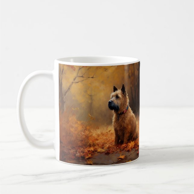 Taza De Café Chesapeake Bay Terrier en otoño (Izquierda)