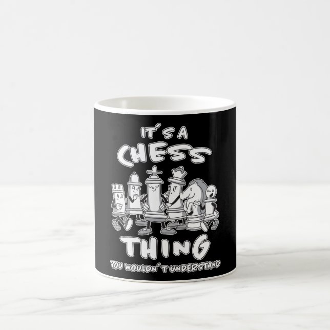 Taza De Café Chess Piece Chess Player Chess Game Gift (Centro)