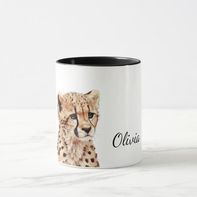 Taza De Café Chetah Face personalizado (Centro)