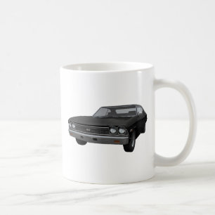 Taza De Café Chevelle 1968 SS: Acabado en negro