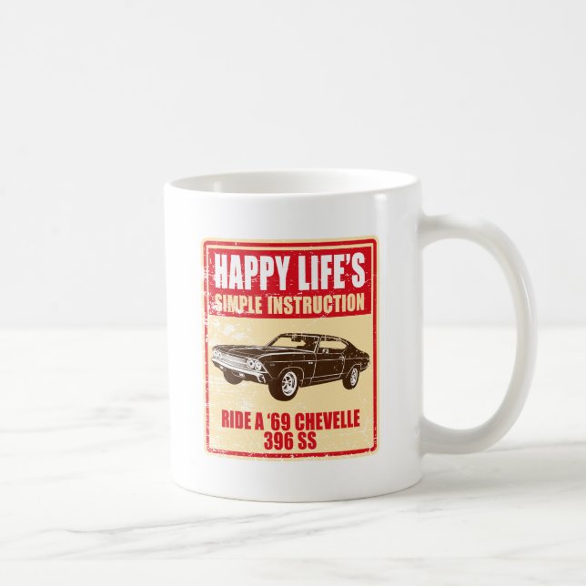 Taza De Café Chevrolet 1969 Chevelle 396 SS (Derecha)