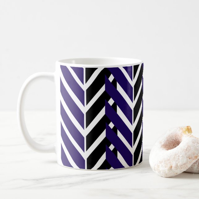 Taza De Café Chevron azul (Con donut)