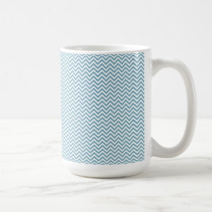 Taza De Café Chevron azul con monograma