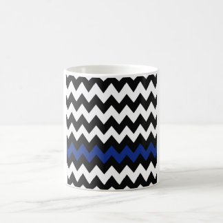 Taza De Café Chevron Negro, Blanco y Azul Real – Zig de Acento