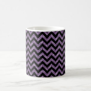 Taza De Café Chevron Purpurina Look Mug