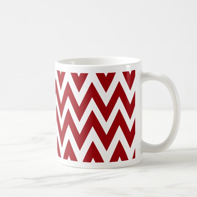 Taza De Café Chevron soña el café rojo y blanco del galón (Derecha)