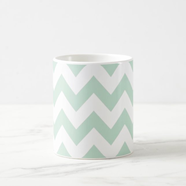 Taza De Café Chevron verde claro (Centro)