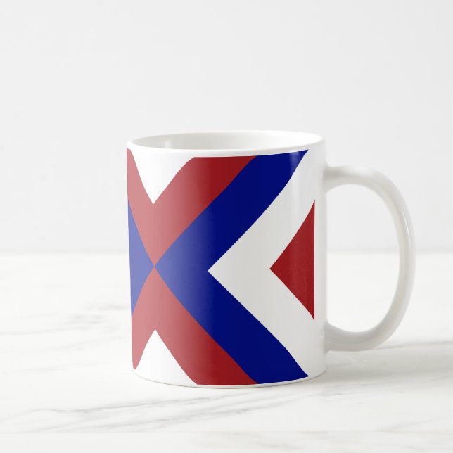Taza De Café Chevrons rojo, blanco y azul (Derecha)