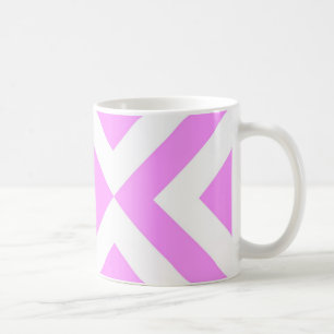 Taza De Café Chevrons rosados y blancos