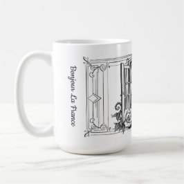 Taza De Café Chez Nous Nombre de Familia Personalizado Francés