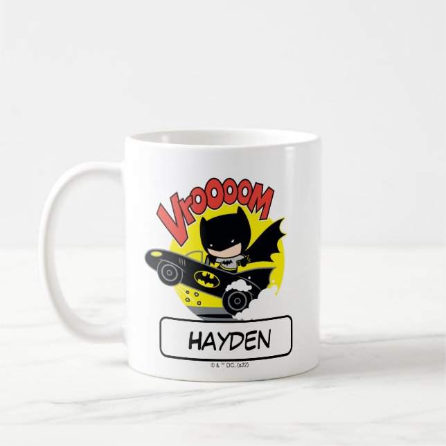 Taza De Café Chibi Batman In The Batmobile (Izquierda)