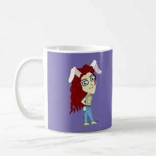 Taza De Café Chibi Bunnygirl dando un pulgar hacia arriba