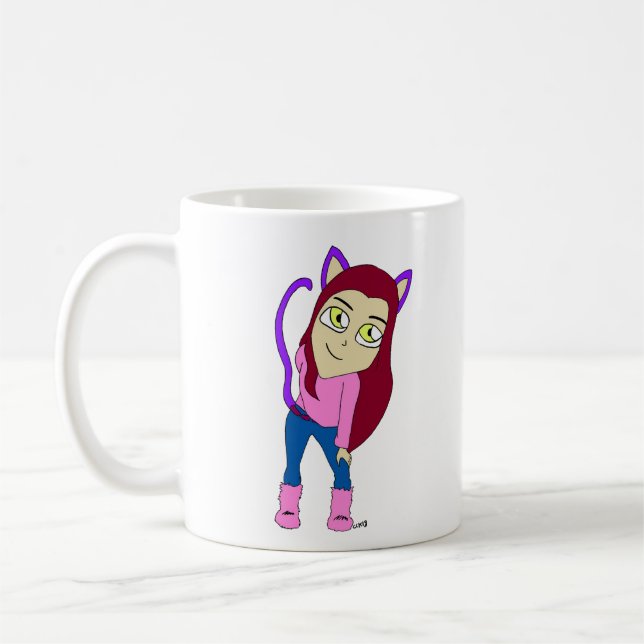 Taza De Café chibi catgirl (Izquierda)