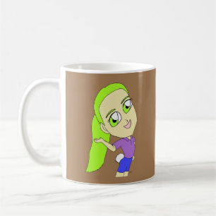 Taza De Café chibi chica con cola de conejo