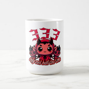 Taza De Café Chibi Devil - 333 Sólo maldad la mitad del tiempo