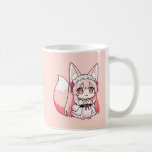 Taza de café Chibi Fox Girl Rosa Pastel<br><div class="desc">Esta taza premium presenta una encantadora Chibi Fox Girl, representada en una impresionante paleta de rosas pastel. Artísticamente detallada, de alta gama y perfectamente acogedora, este diseño adorable convierte cada descanso para tomar té o café en una escapada que derrite el corazón. El regalo definitivo para cualquier entusiasta de Kitsune...</div>