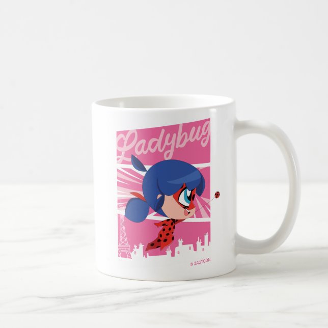 Taza De Café Chibi Ladybug en París (Derecha)