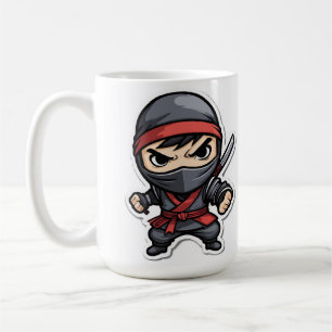 Taza De Café Chibi Ninja Warrior Personalizado - Artes marciale