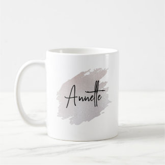 Taza De Café Chic glittery brushstroke personalized