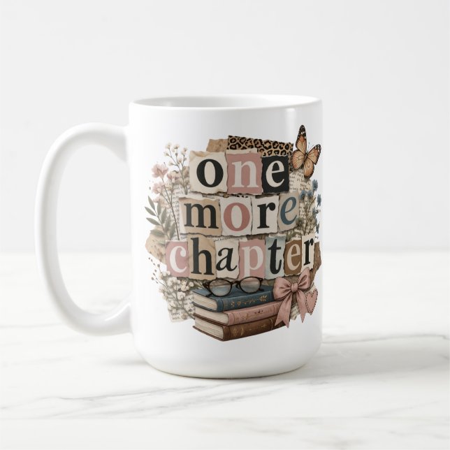 Taza De Café Chic Otro capítulo retro amante de los libros vint (Izquierda)