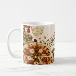 Taza De Café Chic Pizza & Prosecco Día de Acción de Gracias ent