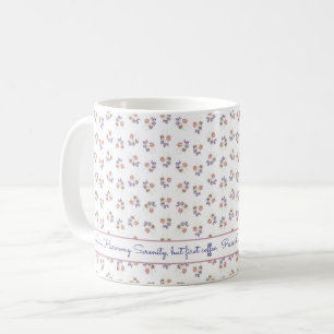 Taza De Café Chic Rosa Deslucido Personalizado Diciendo Dulces 