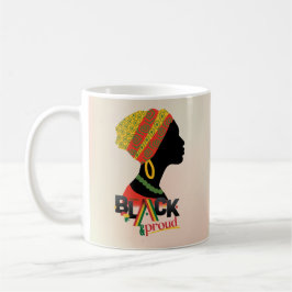 Taza De Café Chica afroamericano negro y orgulloso